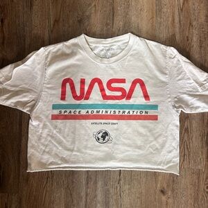 Chemistry White NASA Crop Top